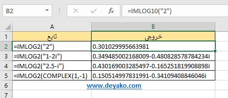 تابع IMLOG10 - دیاکو